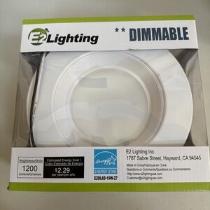 E2 Lighting LED Recessed Retrofit Trim 5" Or 6" 19W LED 32 Years Dimmable